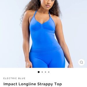 Dfyne electric blue open back tank